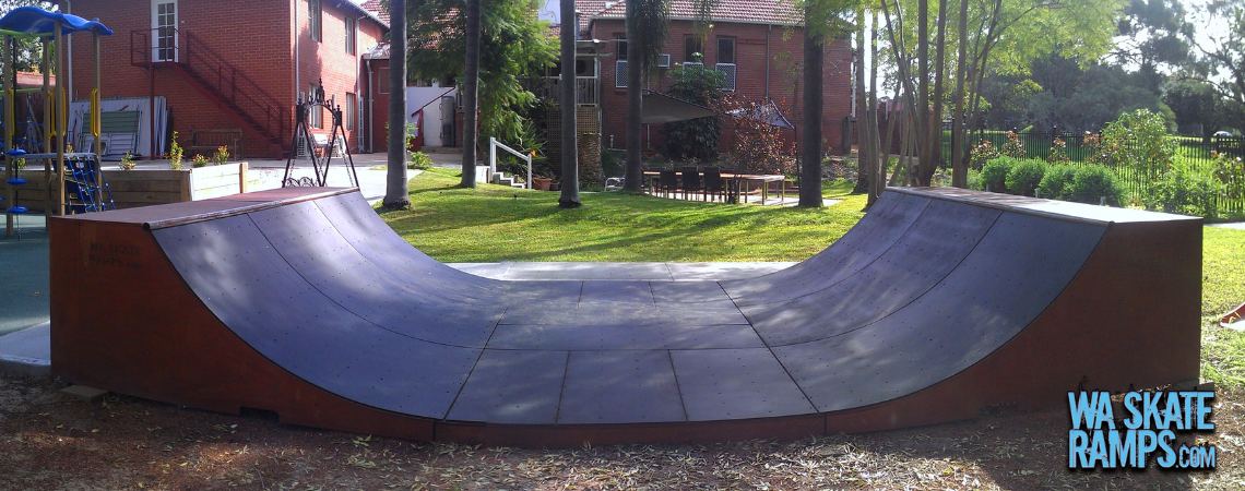 3 ft Mini Ramp with Black All Weather Skate Surfaces - WA Skate Ramps 